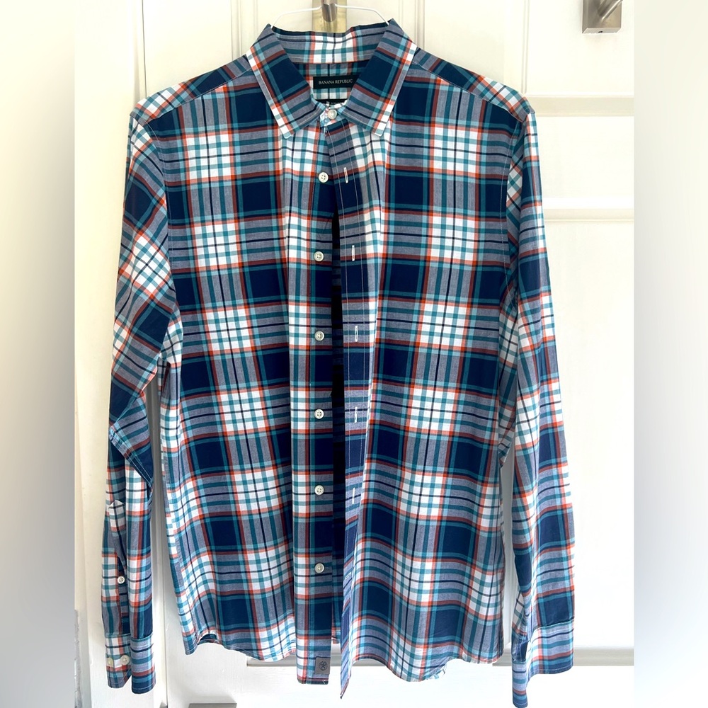 Banana Republic Cotton Slim Fit Button Down - Large